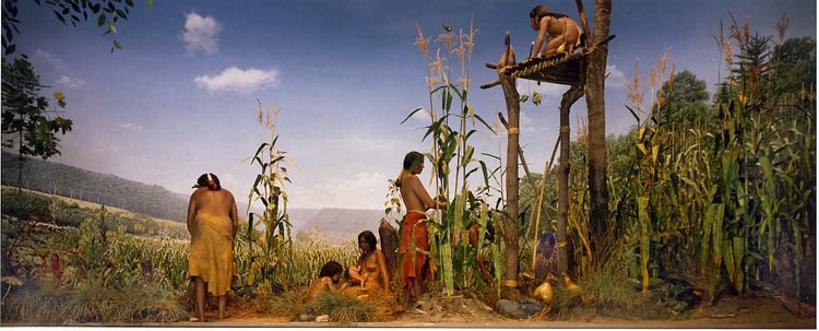 Diorama of the Iroquois Planting the Three Sisters