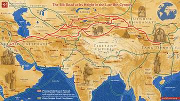 The Silk Road at Its Height in the Late 8th Century