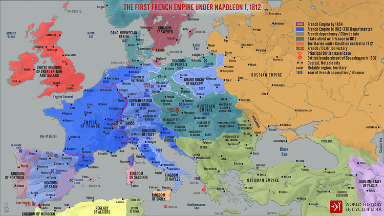 The First French Empire under Napoleon I, 1812