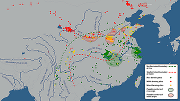 Possible Agricultural Centers in Prehistoric China